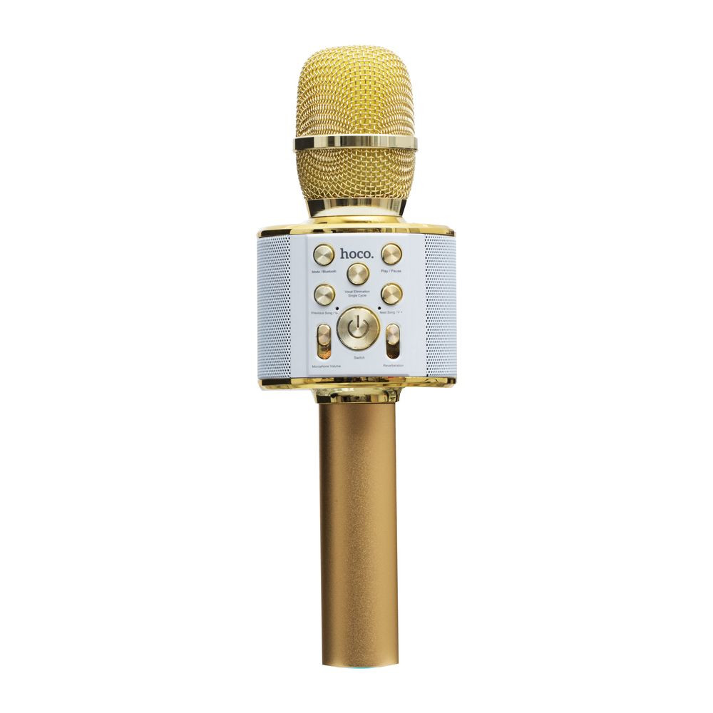 Мікрофон-колонка Hoco BK3 Cool Gold - 2