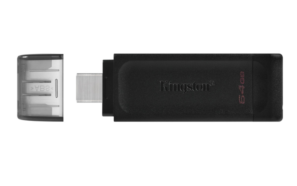 Флешка Kingston DT 70, USB 3.2, 64GB, Type-C - 2