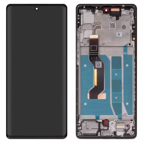 Дисплейний модуль для Motorola Moto G85, з рамкою, Original PRC, Black - 1