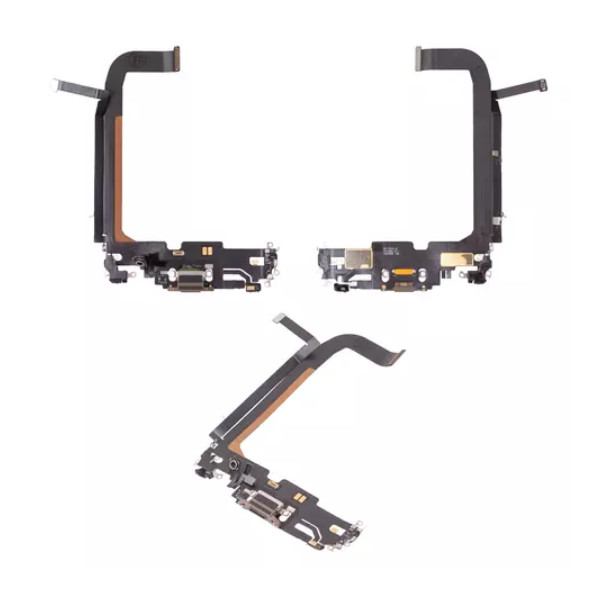 Шлейф для iPhone 13 Pro Max, з роз'ємом зарядки та мікрофоном, Original PRC, Gold - 1