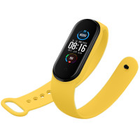 Ремінець для фітнес браслету Mi Band 5/6/7 Silicone, Yellow 2