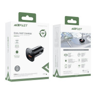 Автомобільний зарядний пристрій Acefast B1 mini, 38W, 1xType-C, 1xUSB-A, Black 2