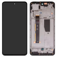 Дисплейний модуль для Motorola Moto G84, з рамкою, Original PRC, Black