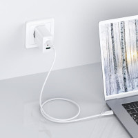 Мережевий зарядний пристрій Acefast A13 PD 65W, 2xUSB-C,1xUSB-A, Cable Type-C to Type-C White 2