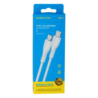 Кабель Borofone BX51 Triumph, Type-C to Lightning, 1m, 2.4A, White 4