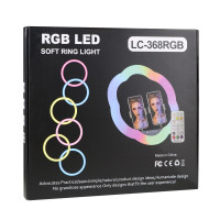 Кільцева лампа RGB LC-368 (Flower Type) 36cm Black 1