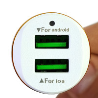 Автомобільний зарядний пристрій iEnergy CA-02, 2.1A, 2USB, White 1