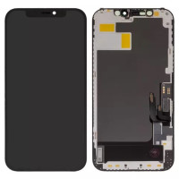 Дисплейний модуль для iPhone 12, iPhone 12 Pro, High Copy, без мікросхеми, OLED, GK OEM hard, Black