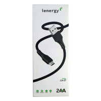 Кабель iEnergy CA-27, Micro, 1m, 2.4A, Black 1
