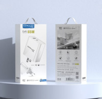 Мережевий зарядний пристрій Konfulon C75, Type-C PD 65W, USB-A 30W, White 2