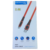 Кабель Konfulon DC03C, Type-C, 2m, 2,4A, Black 1
