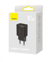 Мережевий зарядний пристрій Baseus Compact Charger, 10.5W, Black 2