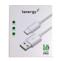Кабель iEnergy Classic Pro, Type-C, 1m, 5A, White 1