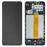 Дисплейний модуль для Samsung M127 Galaxy M12, M127F_REV0.1, з рамкою, Original PRC, Black