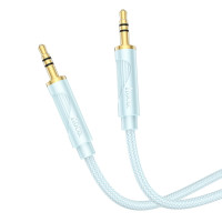 Кабель AUX Hoco UPA30, Jack 3.5 mm to Jack 3.5 mm, 1m, Blue