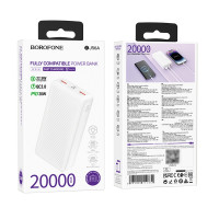 Універсальна мобільна батарея Borofone BJ56A, 22.5W, PD20W, 20000mAh,White  8