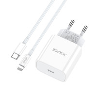 Мережевий зарядний пристрій Jokade JB069, Cable Type-C to Lightning, 27W, White 3