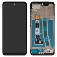 Дисплейний модуль для Motorola Moto G54, з рамкою, High Copy, Black