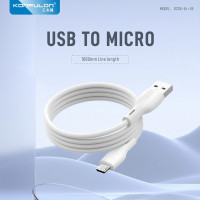 Кабель Konfulon DC53, Micro, 1m, 2.4A, White 3