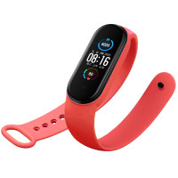 Ремінець для фітнес браслету Mi Band 5/6/7 Silicone, Red 2