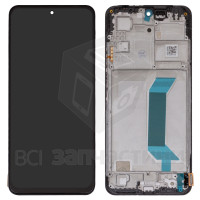 Дисплейний модуль для Xiaomi Poco X5 5G, Redmi Note 12 5G, з рамкою, High Copy, OLED, Black