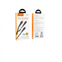 Кабель Hoco U102 Super 100W 2-in-1 charging data cable(Type-C to Type-C+Lightning)
