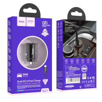 Автомобільний зарядний пристрій Hoco NZ1, 36W, QC 3.0, Cable Micro, Black 1