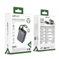 Універсальна мобільна батарея Acefast M28, 22.5W, Cable Type-C, 10000mAh, Black 1