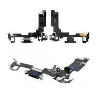 Шлейф для iPhone 14, з роз'ємом зарядки та мікрофоном, Original PRC, Black