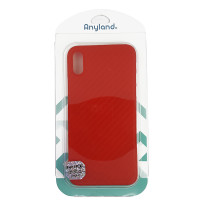 Чохол Anyland Carbon Ultra thin для iPhone X/XS Red 3