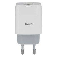 Мережевий зарядний пристрій Hoco C72Q, Cable Type-C, QC 3.0, White 1