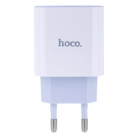 Мережевий зарядний пристрій Hoco C76A Plus, Cable Type-C to Lightning, PD 18W, White 1