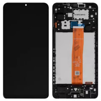 Дисплейний модуль для Samsung A125F Galaxy A12, A125F V04 1540410367, з рамкою, Original Ref., Black