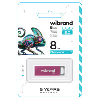 Флешка Wibrand Chameleon, USB 2.0, 8Gb, Pink 1