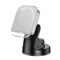 Автотримач Hoco HW18, Wireless Charging MagSafe, 15W, Gray