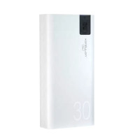 Універсальна мобільна батарея Konfulon A19, 5V 2.4A Fast Charge, 30000mAh White