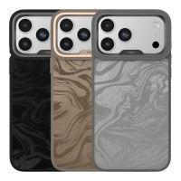 Чохол Kajsa Glamorous Collection Fluid Art with MagSafe для iPhone 17 Pro Max, Desert Gold 1