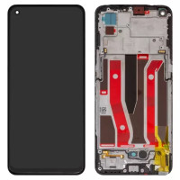 Дисплейний модуль для Oppo A94 5G, ver. 0.4, з рамкою, Original, Black