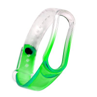 Ремінець для фітнес браслету Mi Band 3/4 Neon Clear Green