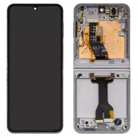 Дисплейний модуль для Samsung F741 Galaxy Z Flip6, з рамкою, Original Ref., Silver Shadow