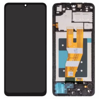 Дисплейний модуль для Samsung A055 Galaxy A05, з рамкою, Service Pack, Black
