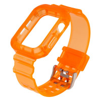 Ремінець для Apple Watch (38-40mm) Color Transparent + Protect Case Orange