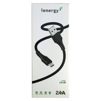 Кабель iEnergy CA-28, Type-C, 1m, 3A, Black 1