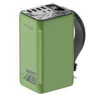 Універсальна мобільна батарея Konfulon A47Q, PD 30W, 60000 mAh, 6xUSB-A, 2xUSB-C Green