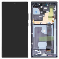 Дисплейний модуль для Samsung N985F Galaxy Note 20 Ultra, з рамкою, Original, Black