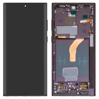 Дисплейний модуль для Samsung S908B Galaxy S22 Ultra 5G, з рамкою, High Copy, OLED, Purpule