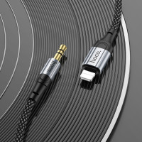 Кабель AUX Hoco UPA26, Lightning to Jack 3.5 mm, 1m, Black 6