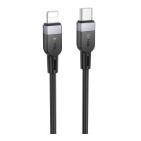 Кабель Hoco X109 Silicone, Type-C to Lightning, PD 27W, 3m, Black