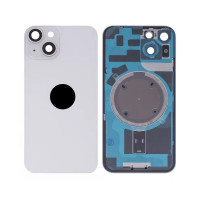 Задня кришка для iPhone 14, зі склом камери, Small Hole, White