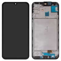 Дисплейний модуль для Samsung A155 Galaxy A15, з рамкою, High Copy, Small OLED, Black